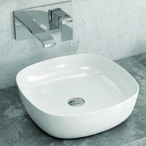 Kamalu lavandino da appoggio piccolo in ceramica bianca | litos-0375