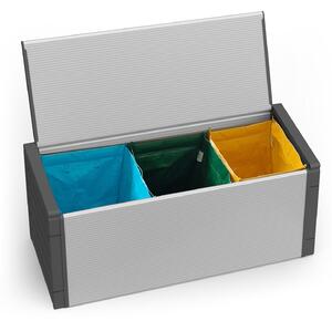 Pattumiera Cassapanca 85x34x38 cm con Sacchi per la Differenziata