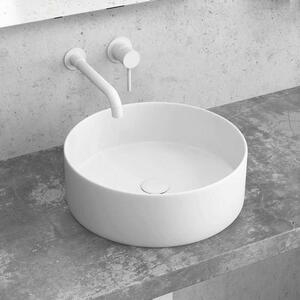 Kamalu lavabo tondo colore bianco opaco 35cm | litos-kbm350