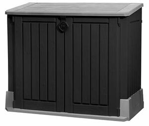 Armadio Porta Attrezzi da Giardino 130x110x74 cm in Resina Keter Store It Out Midi Nero