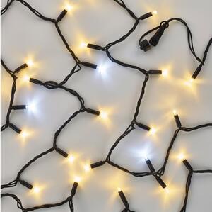 Catena luminosa collegabile 100xLED/10m IP44 bianco freddo/bianco caldo nero