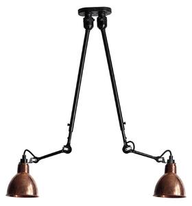 302 Doppio Plafoniera Nero/Rame Grezzo - Lampe Gras