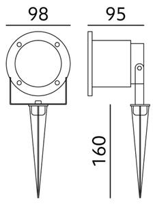 BRILAGI - lampada da esterno TERRA 1xGU10/50W/230V IP65 antracite