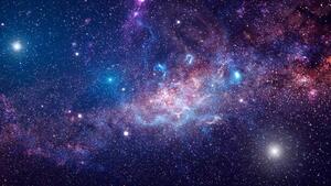 Fotografia Background of galaxy and stars, mik38, (40 x 22.5 cm)