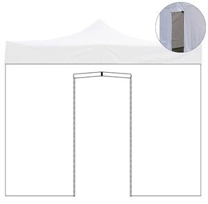 Telo Laterale per Gazebo Richiudibile 2x2m Impermeabile Bianco