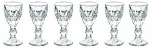 Set 6 Bicchierini per Liquore Ø5x10,5 cm in Vetro VdE Tivoli 1996 Prisma