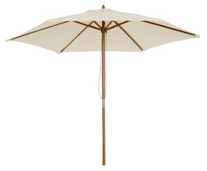 Ombrellone da Giardino 2.5x2.5 m Palo Ø38 mm in Legno Crema