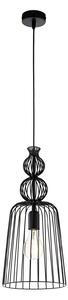 Sospensione Industrial Carterham Metallo Nero 1 Luce E27