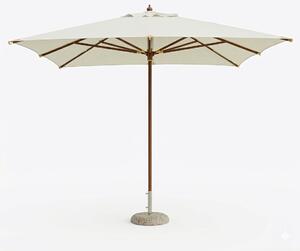 Ombrellone da Giardino 3x3 m Palo Ø48 mm Quadrato Struttura in Legno Vorghini Ecrù
