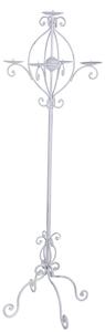 Candeliere Composto da 5 Bracci Altezza 119 cm Bianco