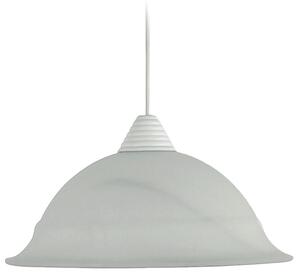 Sospensione D30 1xE27 Montatura Bianca Vetro Alabastro Bianco E-Energy Lidia