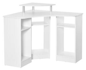 Scrivania Angolare da Ufficio 90x90x83,5 cm in Legno Bianco