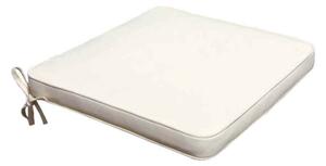 Cuscino Real Seduta 39x39x4 cm in Poliestere Ecrù