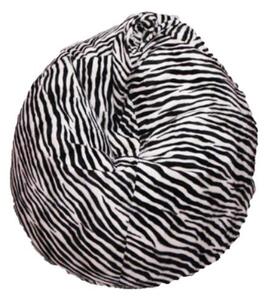 Poltrona a Sacco Pouf in Poliestere Pelo Design Zebra Avalli