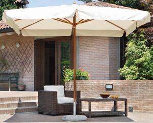 Ombrellone da Giardino 3x2 m Palo Ø48 mm in Legno Vorghini De Lux Ecrù