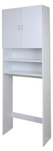 Scaffale Sopra Lavatrice Salvaspazio 65x25x192 cm in Pannello Truciolare Bianco
