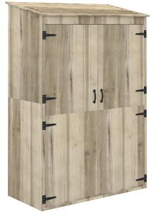 Casetta Box da Giardino 120x57x183 cm in Legno Naturale