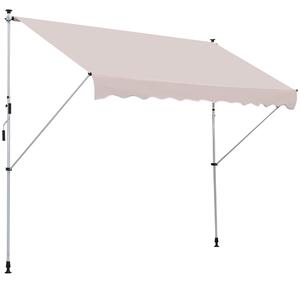 Tenda da Sole Avvolgibile 3x1.5m Autoportante Beige