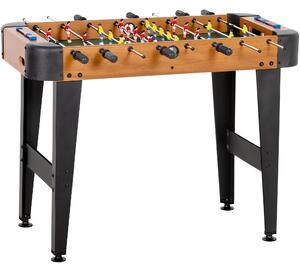Mini Calcio Balilla 92x75x71 cm con 22 Giocatori 2 Palline 8 Aste e Segnapunti in MDF Marrone