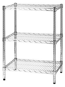 Scaffale 3 Ripiani 60x45x90 cm in Metallo Cromato Tosini