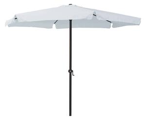 Ombrellone Rotondo da Giardino Ø 3 m Palo Ø48 mm Struttura in Acciaio Esterno Bianco