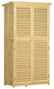 Armadio Mobile Portaoggetti da Giardino 87x46,5x160 cm in Legno