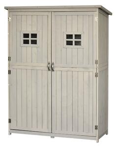 Casetta Box da Giardino 127,5x50x164 cm in Legno di abete Grigio Chiaro