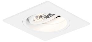 Faretto a incasso quadrato bianco orientabile - Chuck 70