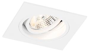 Faretto a incasso quadrato bianco orientabile - Chuck 70