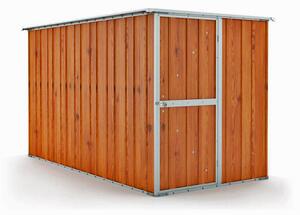 Casetta Box da Giardino in Lamiera di Acciaio Porta Utensili 175x307x182 cm Enaudi Legno