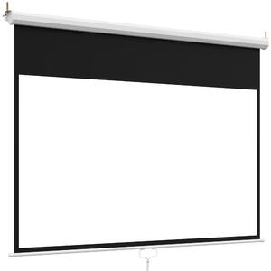 Telo per Proiettore 84" Rapporto 16:9 186x105 cm con Fissaggio a Muro e Soffitto Bianco