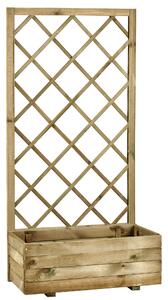 Fioriera da Giardino con Traliccio 70x35xh140 cm in Legno Impregnato