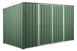 Casetta Box da Giardino in Lamiera di Acciaio Porta Utensili 345x186x192 cm Enaudi Verde