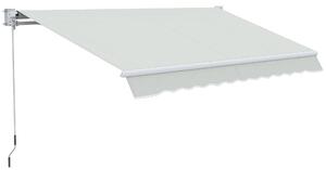 Tenda da Sole Avvolgibile a Parete 200x250 cm in Alluminio e Poliestere Crema