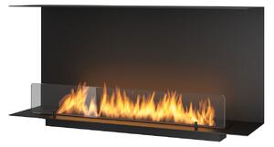 Camino a Bioetanolo da Incasso 100x45 cm Inside C 1000 V1 Nero con Vetro