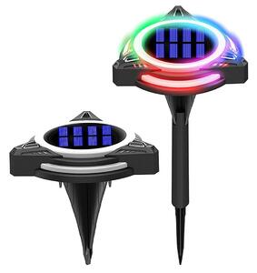 Faretto Solare Luce Led RGB Triangolo da Giardino con Sensore Crepuscolare IP68