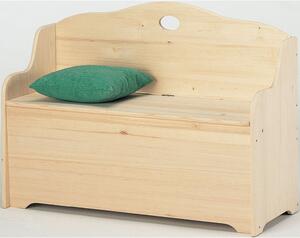 Cassapanca Baule in Legno Abete Grezzo 110x43x68cm Fumer Duo