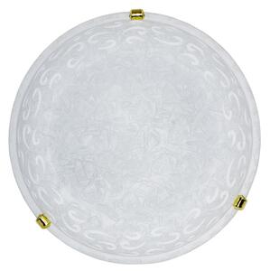 Plafoniera 1xE27 Ganci Oro Vetro Screpolato Bianco E-Energy Asia
