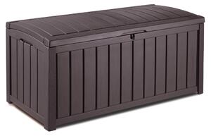 Baule Cassapanca da Esterno 128x61x65 cm in Resina Effetto Legno Keter Glenwood Marrone