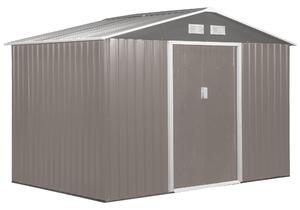 Casetta Box da Giardino in Lamiera Grigia 277x191x192 cm