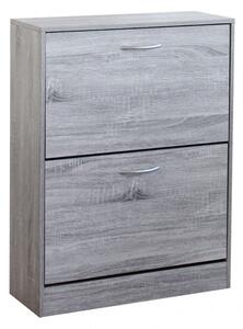 Scarpiera Sally 60x24x80 h cm in Legno Grigio Chiaro