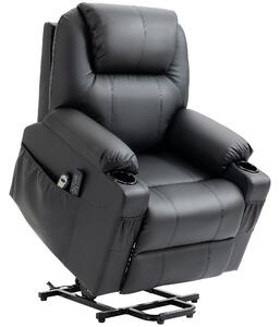 Poltrona Alzapersona 88x92x106 cm in Similpelle Nero