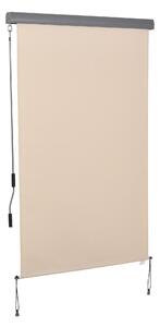 Tenda da Sole Avvolgibile da Soffitto 120x200 cm con Manovella Beige