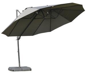 Ombrellone da Giardino 270x460x250 cm Begsun Grigio