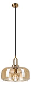 Lampadario a sospensione su cavo AMAYA 1xE27/15W/230V oro/beige fumé