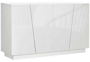 Mobile Multiuso 4 Ante 150x40x88 cm in Truciolato Bianco