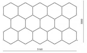 Plafoniera LED HEXLINE LED/513W/230V 6500K 300x516 cm bianca