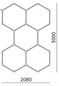 Plafoniera LED HEXLINE LED/216W/230V 4000K 208x300 cm bianco