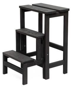 Sgabello Scaletta 60x40x46 cm in Legno Nero