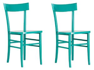 Set 2 Sedie 48x39xH80 cm in Legno Brera Turchese